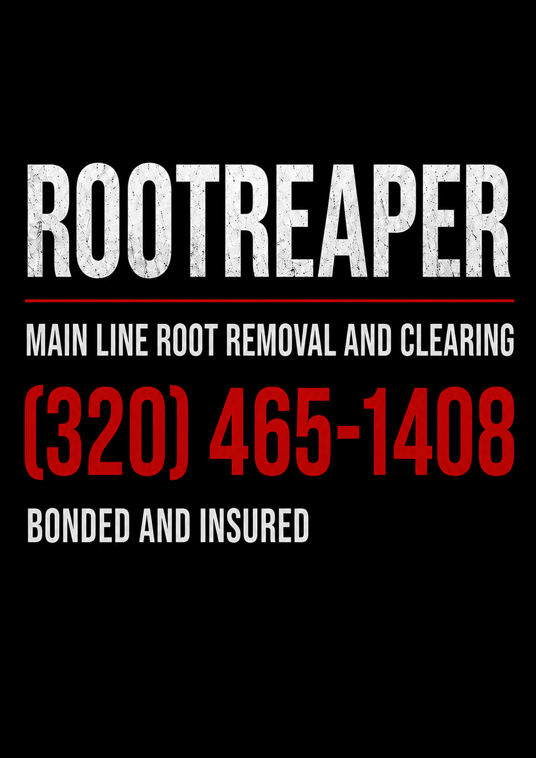 Root Reaper: Main line root removal and cleaning.